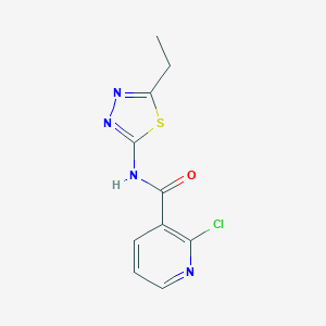molecular formula C10H9ClN4OS B447809 2-chloro-N-(5-ethyl-1,3,4-thiadiazol-2-yl)pyridine-3-carboxamide 