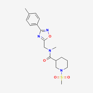 1-METHANESULFONYL-N-METHYL-N-{[3-(4-METHYLPHENYL)-1,2,4-OXADIAZOL-5-YL]METHYL}PIPERIDINE-3-CARBOXAMIDE