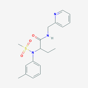 2-[(3-methylphenyl)(methylsulfonyl)amino]-N-(2-pyridinylmethyl)butanamide