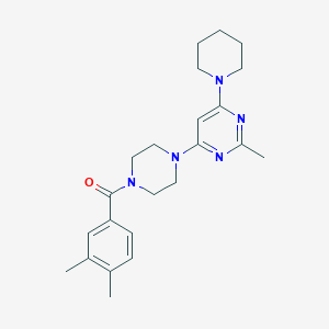 4-[4-(3,4-Dimethylbenzoyl)piperazin-1-YL]-2-methyl-6-(piperidin-1-YL)pyrimidine