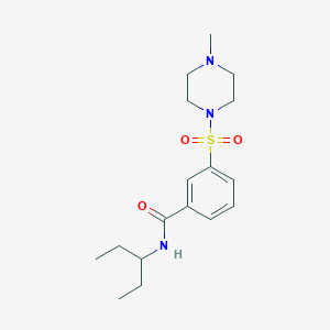 3-[(4-methylpiperazin-1-yl)sulfonyl]-N-(pentan-3-yl)benzamide