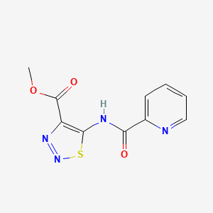 molecular formula C10H8N4O3S B4478144 Methyl 5-[(pyridin-2-ylcarbonyl)amino]-1,2,3-thiadiazole-4-carboxylate 