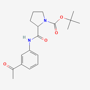 molecular formula C18H24N2O4 B4478154 tert-butyl 2-{[(3-acetylphenyl)amino]carbonyl}-1-pyrrolidinecarboxylate 