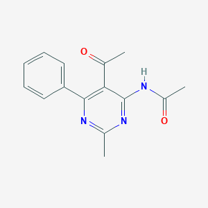molecular formula C15H15N3O2 B447817 N-(5-acetyl-2-methyl-6-phenylpyrimidin-4-yl)acetamide 