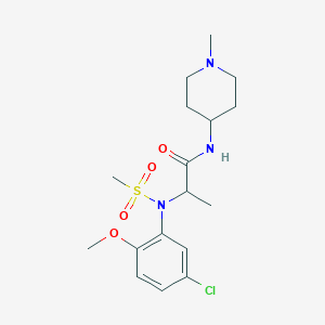 N~2~-(5-chloro-2-methoxyphenyl)-N~1~-(1-methyl-4-piperidinyl)-N~2~-(methylsulfonyl)alaninamide