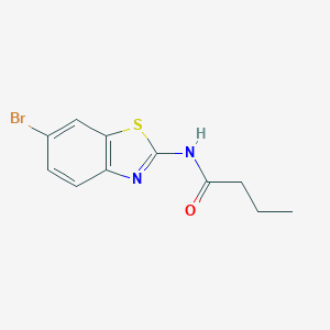 molecular formula C11H11BrN2OS B447819 N-(6-bromo-1,3-benzothiazol-2-yl)butanamide 
