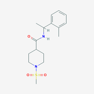 1-METHANESULFONYL-N-[1-(2-METHYLPHENYL)ETHYL]PIPERIDINE-4-CARBOXAMIDE