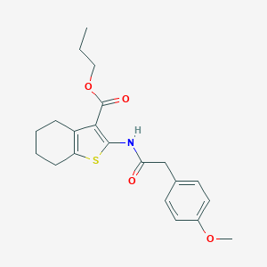 Propyl 2-{[(4-methoxyphenyl)acetyl]amino}-4,5,6,7-tetrahydro-1-benzothiophene-3-carboxylate