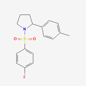 1-[(4-fluorophenyl)sulfonyl]-2-(4-methylphenyl)pyrrolidine