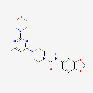 N-1,3-benzodioxol-5-yl-4-[6-methyl-2-(4-morpholinyl)-4-pyrimidinyl]-1-piperazinecarboxamide