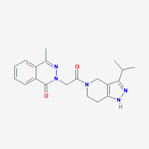 4-Methyl-2-[2-oxo-2-(3-propan-2-yl-1,4,6,7-tetrahydropyrazolo[4,3-c]pyridin-5-yl)ethyl]phthalazin-1-one