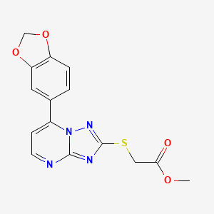 methyl {[7-(1,3-benzodioxol-5-yl)[1,2,4]triazolo[1,5-a]pyrimidin-2-yl]thio}acetate