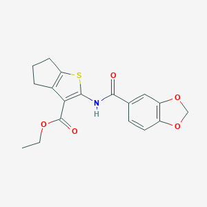 ethyl 2-[(1,3-benzodioxol-5-ylcarbonyl)amino]-5,6-dihydro-4H-cyclopenta[b]thiophene-3-carboxylate