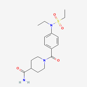 1-[4-(N-ETHYLETHANESULFONAMIDO)BENZOYL]PIPERIDINE-4-CARBOXAMIDE