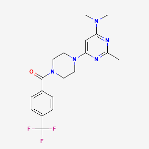 N,N,2-trimethyl-6-{4-[4-(trifluoromethyl)benzoyl]-1-piperazinyl}-4-pyrimidinamine