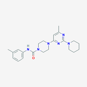 N-(3-methylphenyl)-4-[6-methyl-2-(1-piperidinyl)-4-pyrimidinyl]-1-piperazinecarboxamide