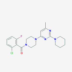 4-[4-(2-Chloro-6-fluorobenzoyl)piperazin-1-YL]-6-methyl-2-(piperidin-1-YL)pyrimidine