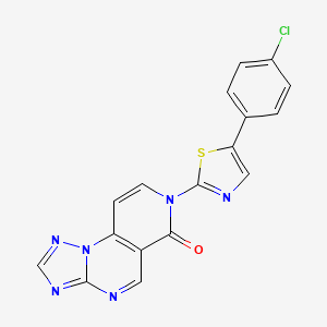 7-[5-(4-chlorophenyl)-1,3-thiazol-2-yl]pyrido[3,4-e][1,2,4]triazolo[1,5-a]pyrimidin-6(7H)-one