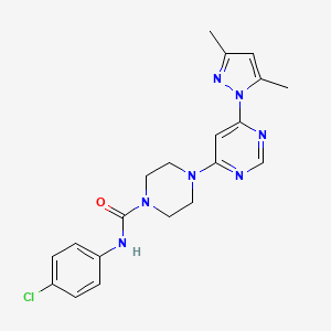 N-(4-chlorophenyl)-4-[6-(3,5-dimethyl-1H-pyrazol-1-yl)-4-pyrimidinyl]-1-piperazinecarboxamide