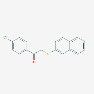 molecular formula C18H13ClOS B447841 1-(4-Chlorophenyl)-2-(2-naphthylsulfanyl)ethanone 