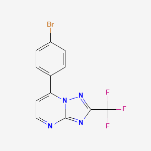 molecular formula C12H6BrF3N4 B4478410 7-(4-bromophenyl)-2-(trifluoromethyl)[1,2,4]triazolo[1,5-a]pyrimidine 