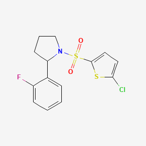 1-[(5-chloro-2-thienyl)sulfonyl]-2-(2-fluorophenyl)pyrrolidine