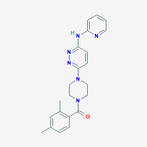 molecular formula C22H24N6O B4478472 6-[4-(2,4-dimethylbenzoyl)-1-piperazinyl]-N-2-pyridinyl-3-pyridazinamine 