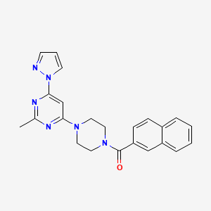 2-methyl-4-[4-(2-naphthoyl)-1-piperazinyl]-6-(1H-pyrazol-1-yl)pyrimidine