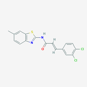 molecular formula C17H12Cl2N2OS B447849 3-(3,4-dichlorophenyl)-N-(6-methyl-1,3-benzothiazol-2-yl)acrylamide 
