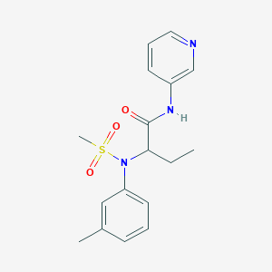 2-[(3-methylphenyl)(methylsulfonyl)amino]-N-3-pyridinylbutanamide