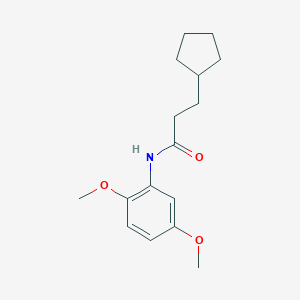 molecular formula C16H23NO3 B447851 3-cyclopentyl-N-(2,5-dimethoxyphenyl)propanamide 