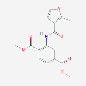 molecular formula C16H15NO6 B447853 Dimethyl 2-[(2-methyl-3-furoyl)amino]terephthalate 
