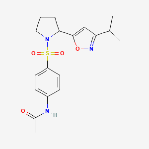 N-(4-{[2-(3-isopropyl-5-isoxazolyl)-1-pyrrolidinyl]sulfonyl}phenyl)acetamide