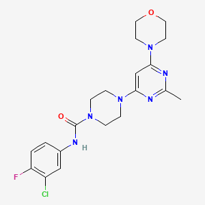 N-(3-chloro-4-fluorophenyl)-4-[2-methyl-6-(4-morpholinyl)-4-pyrimidinyl]-1-piperazinecarboxamide