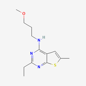 2-ethyl-N-(3-methoxypropyl)-6-methylthieno[2,3-d]pyrimidin-4-amine