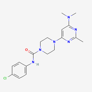 N-(4-chlorophenyl)-4-[6-(dimethylamino)-2-methylpyrimidin-4-yl]piperazine-1-carboxamide