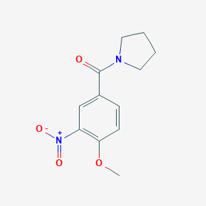 molecular formula C12H14N2O4 B447860 (4-Methoxy-3-nitrophenyl)(pyrrolidin-1-yl)methanone 