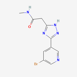 2-[5-(5-bromopyridin-3-yl)-1H-1,2,4-triazol-3-yl]-N-methylacetamide