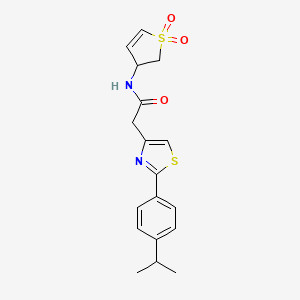 N-(1,1-dioxido-2,3-dihydrothiophen-3-yl)-2-{2-[4-(propan-2-yl)phenyl]-1,3-thiazol-4-yl}acetamide