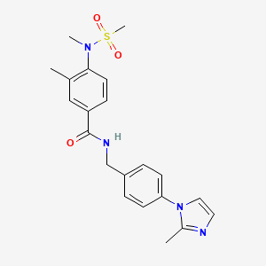 3-methyl-N-[4-(2-methyl-1H-imidazol-1-yl)benzyl]-4-[methyl(methylsulfonyl)amino]benzamide