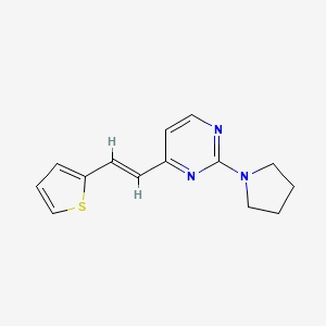 2-(1-pyrrolidinyl)-4-[2-(2-thienyl)vinyl]pyrimidine