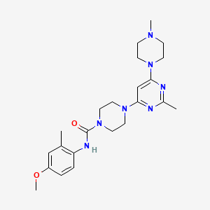 N-(4-methoxy-2-methylphenyl)-4-[2-methyl-6-(4-methyl-1-piperazinyl)-4-pyrimidinyl]-1-piperazinecarboxamide