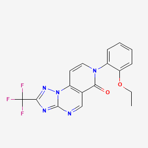 molecular formula C17H12F3N5O2 B4478642 7-(2-ethoxyphenyl)-2-(trifluoromethyl)pyrido[3,4-e][1,2,4]triazolo[1,5-a]pyrimidin-6(7H)-one 