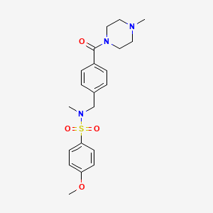 4-methoxy-N-methyl-N-{4-[(4-methyl-1-piperazinyl)carbonyl]benzyl}benzenesulfonamide