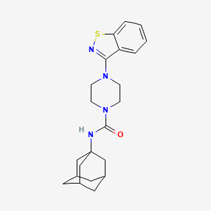 4-(1,2-benzothiazol-3-yl)-N-(tricyclo[3.3.1.1~3,7~]dec-1-yl)piperazine-1-carboxamide