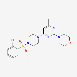 4-(4-{4-[(2-chlorophenyl)sulfonyl]-1-piperazinyl}-6-methyl-2-pyrimidinyl)morpholine