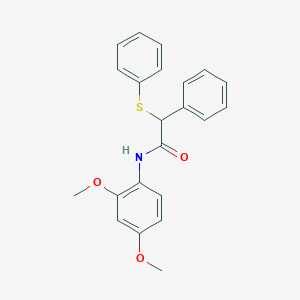 molecular formula C22H21NO3S B447869 N-(2,4-dimethoxyphenyl)-2-phenyl-2-(phenylsulfanyl)acetamide CAS No. 346725-65-3