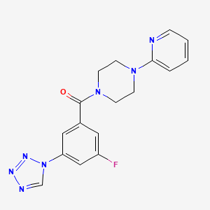 1-[3-fluoro-5-(1H-tetrazol-1-yl)benzoyl]-4-(2-pyridinyl)piperazine