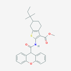 methyl 6-tert-pentyl-2-[(9H-xanthen-9-ylcarbonyl)amino]-4,5,6,7-tetrahydro-1-benzothiophene-3-carboxylate