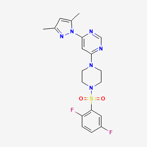 4-{4-[(2,5-difluorophenyl)sulfonyl]-1-piperazinyl}-6-(3,5-dimethyl-1H-pyrazol-1-yl)pyrimidine